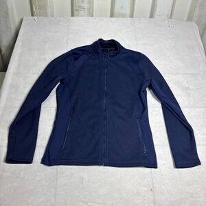Spyder Womens Constant Canyon‎ Full-Zip Sweater Jacket Blue Zipper Pocket Size L